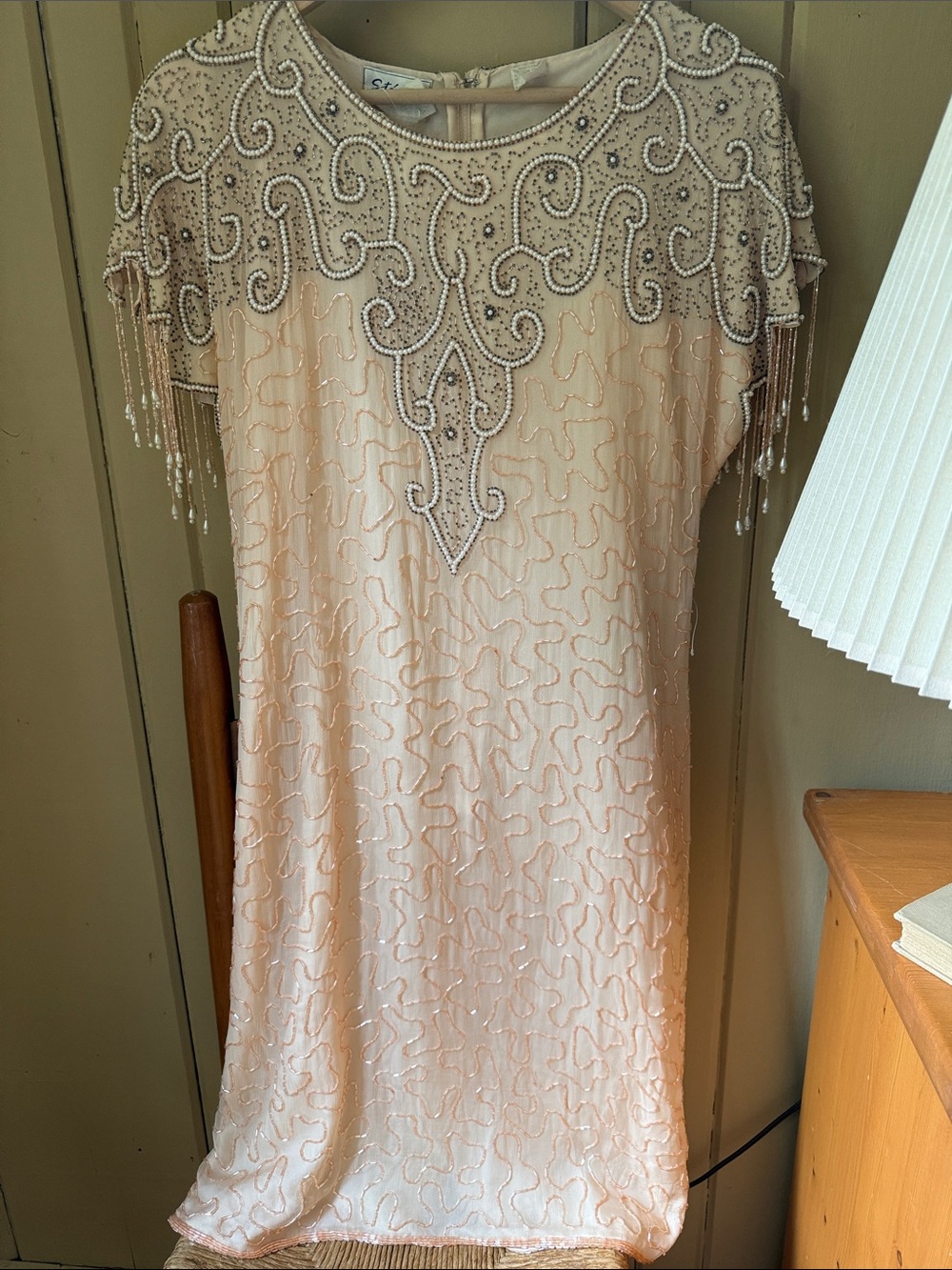 Vintage Beaded Fringe Cocktail Dress